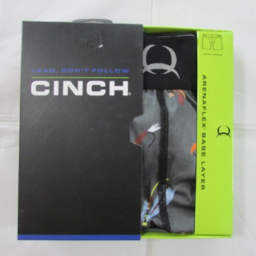 Cinch Men's Medium Fly Fishing Lure Loose Boxer Brief Underwear